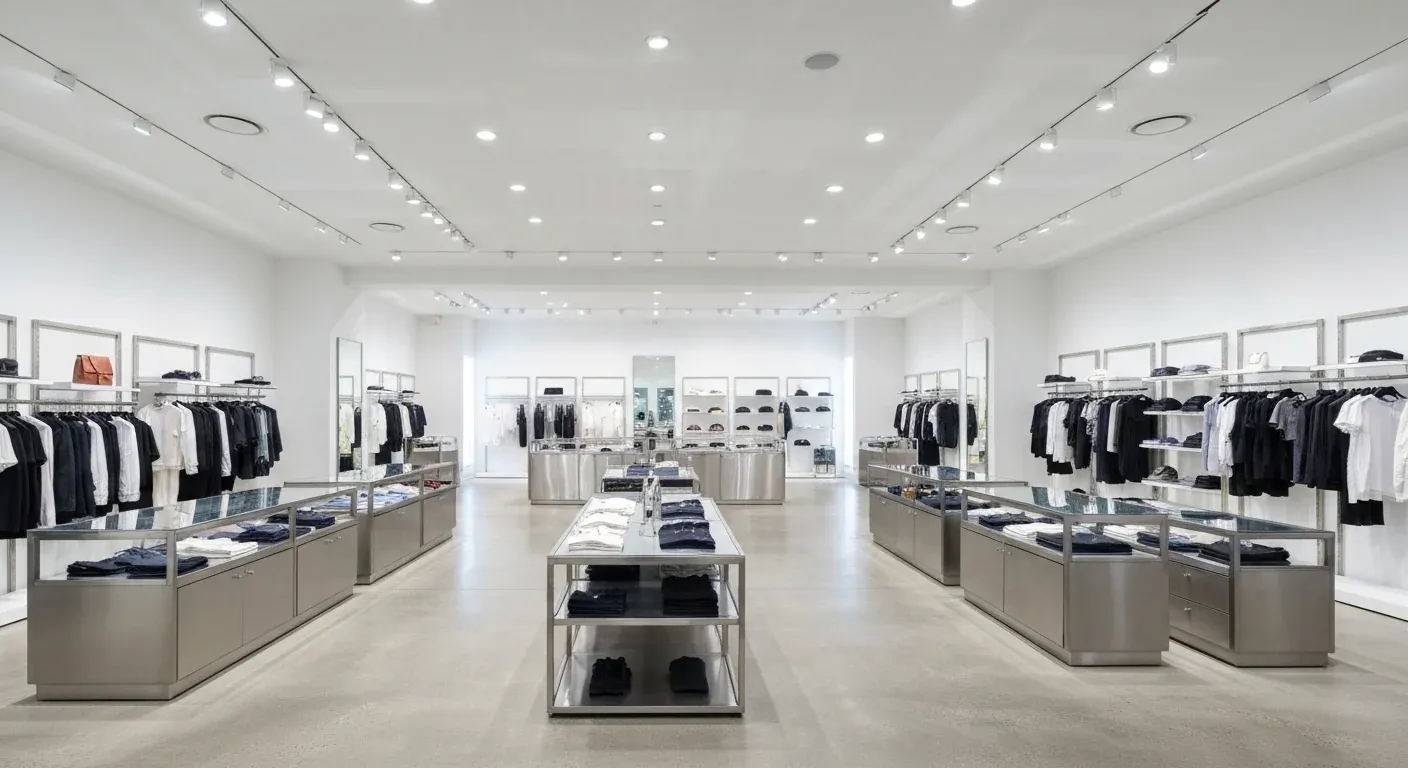 Clean retail storefront interior